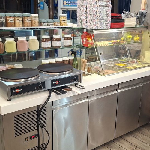Creperie Equipment used, complete set with double electric crepe maker