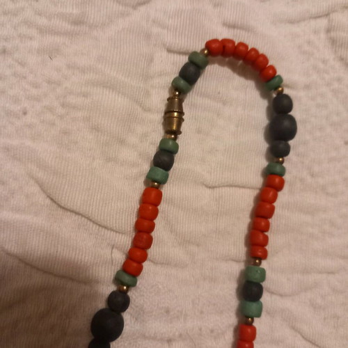 Wooden necklaces like new with beads and parrots, set of two
