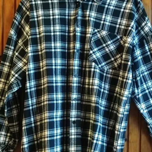 Winter oversize shirt size M new, black and white