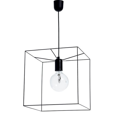 Ceiling light cube-shaped metal, like new
