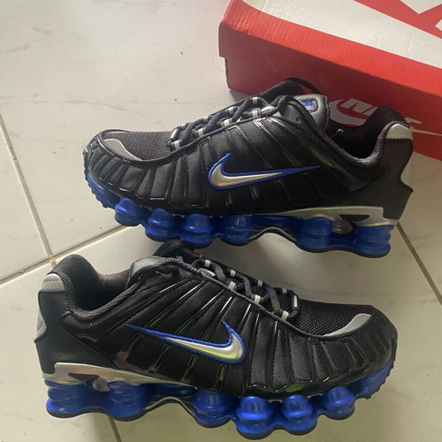 Nike Shox TL Racer sneakers, black and blue, size 42.5