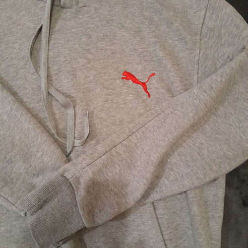 Puma men's grey hoodie like new, size L