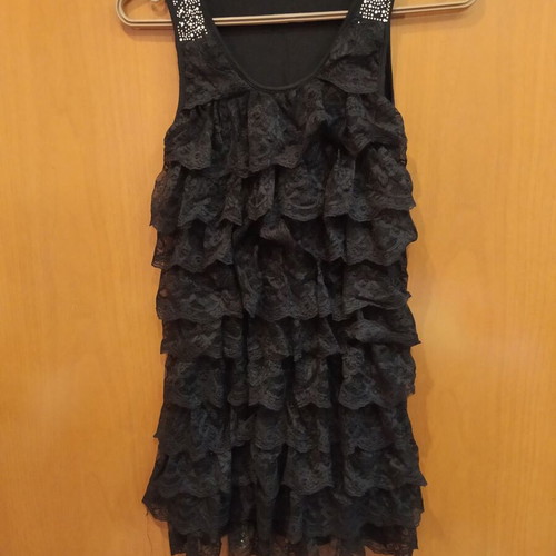 Children's dress like new, black, size 140 cm for 9-10 years old