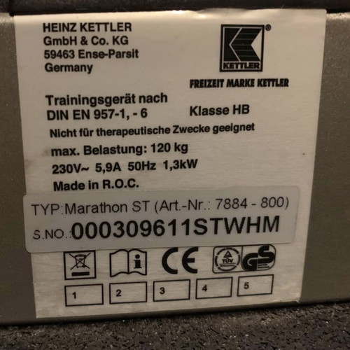 Kettler Marathon ST treadmill like new