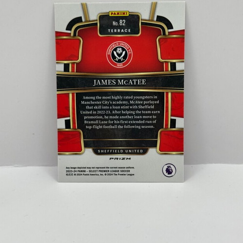 Panini Select Premier League James Mcatee Purple Ice 2023-24