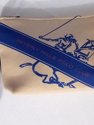 Beverly Hills Polo Club toiletry bag new, beige canvas