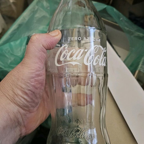 Γυάλινο μπουκάλι Coca Cola Zero 1 λίτρου σαν καινούργιο, σπάνιο