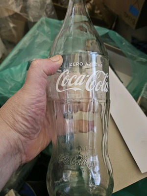 Γυάλινο μπουκάλι Coca Cola Zero 1 λίτρου σαν καινούργιο, σπάνιο