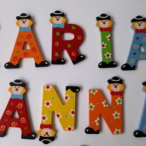 Wooden letters set colored, like new