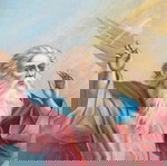  Παλιά, σπανιότατη, υπέροχη λιθογραφία του Προφήτη Ηλία στο άρμα.