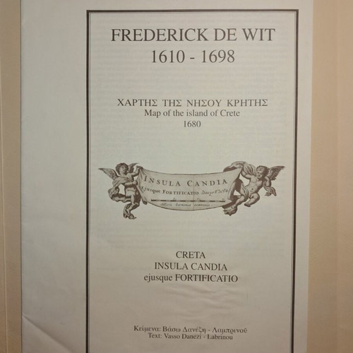 Crete map used, copperplate engraving by Frederik de Wit 1992
