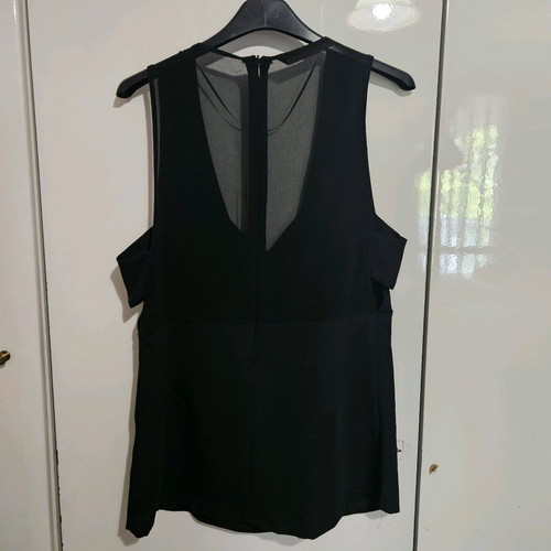 Zara black blouse with transparent back size S like new