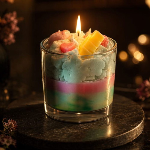 Handmade soy wax candles with pleasant aroma