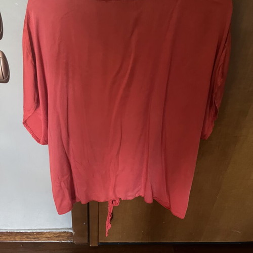 Coralli top 100% viscose like new, one size, red by Celestino