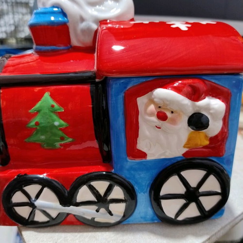 Ceramic Christmas Train new, decorative and functional