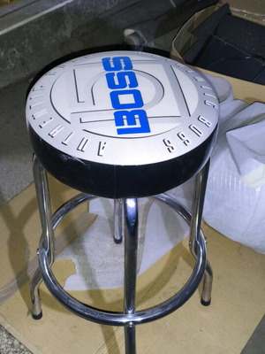 Roland-Boss collectible stool inox new with lustrin and foam