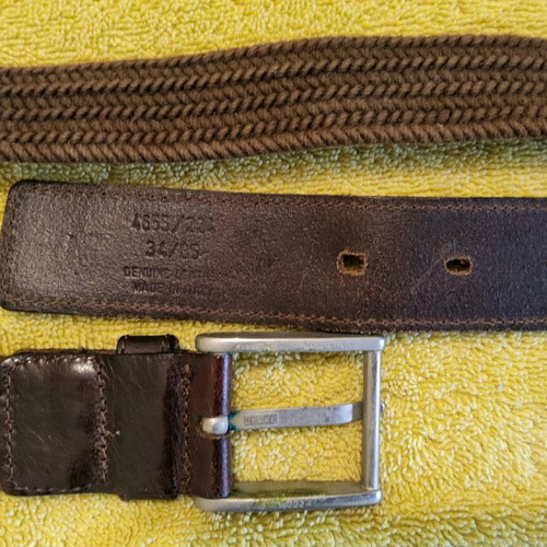 Women's belt used, brown, Made in Italy, length 99cm
