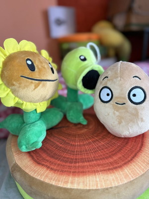 Λούτρινα Plants vs. Zombies Σετ Sunflower, Peashooter & Wall-nut σαν καινούργια