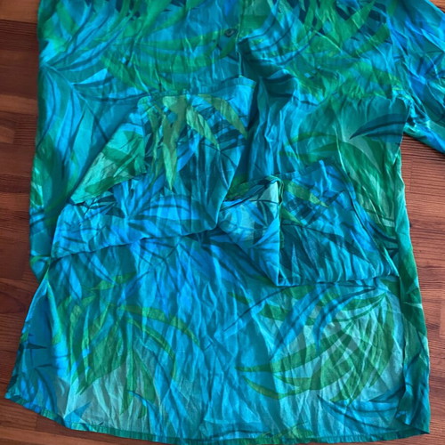 Vintage floral loose shirt large like new, green