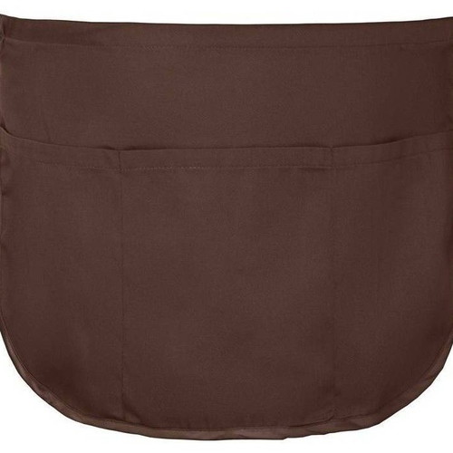 Serve 00400 Brown Short Waiter Apron new, 2 Pockets + Pen Holder