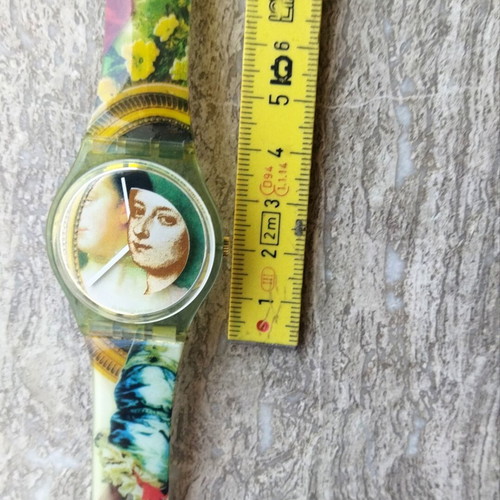 Swatch Court 5743 Limited Edition art watch like new, colorful