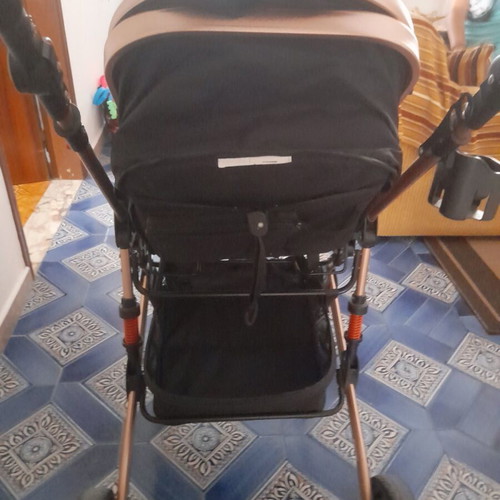 Lorelli Baby Stroller like new, black fabric with rose gold frame