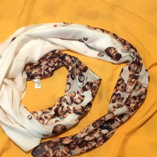 Benetton Large Square Scarf 130x130 with Diamond Pattern like new