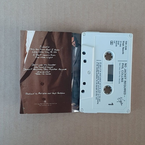 Phil Collins No Jacket Required cassette tape used, pop
