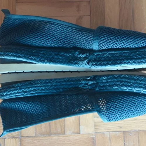 Deezee black espadrilles size 39 used with mesh and woven material