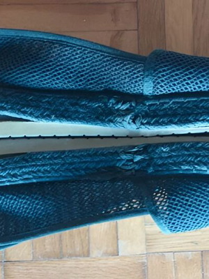 Deezee black espadrilles size 39 used with mesh and woven material