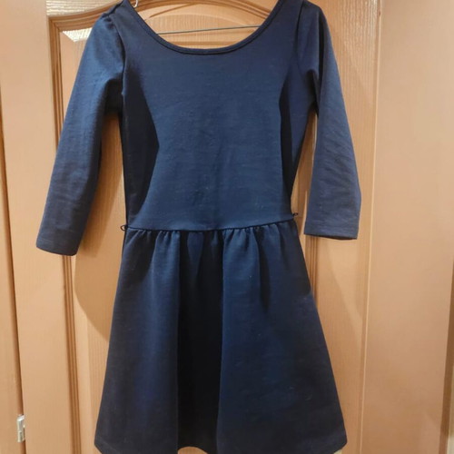 Stradivarius midi dress in navy blue, like new, size S