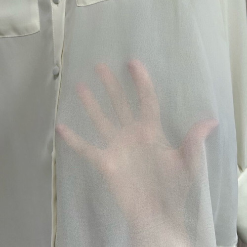 Zara transparent shirt like new, ecru, loose fit, size S