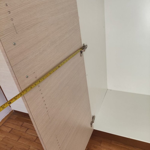 Wardrobe doors like new, set of 8 pieces with dark brown side panel