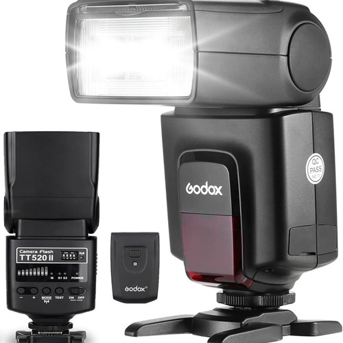 Godox TT520II Speedlite with Wireless Receiver and RT Transmitter New