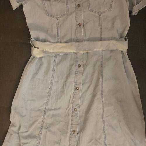 Stradivarius denim dress like new, midi, blue, size L
