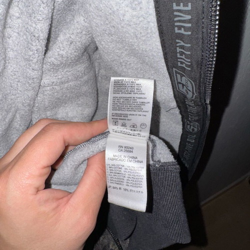 Diesel hoodie used, dark gray with zipper and designs, size L
