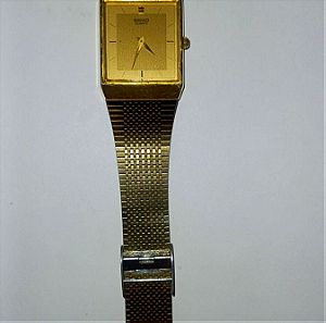 SEIKO 5Y00-5020 watch quartz square case metal analog gold used from japan