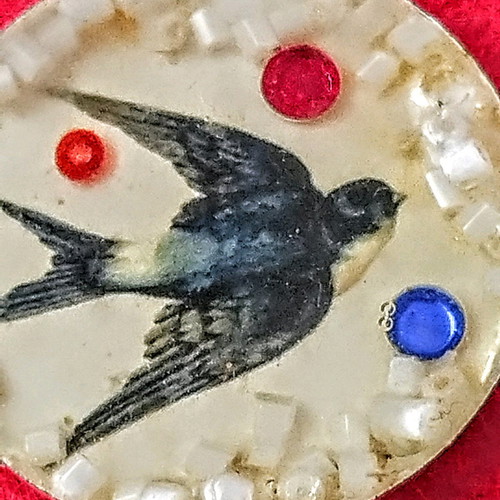 Handmade swallow pendant new, 35 mm diameter