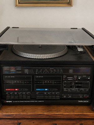 Tensai Rack Compo-35 vintage stereo system with turntable and twin cassette deck used