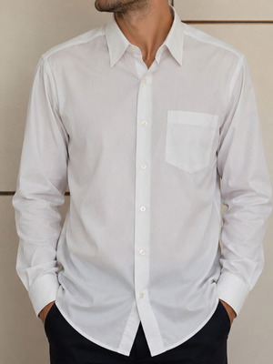 Abercrombie & Fitch men's white slim fit shirt size L new