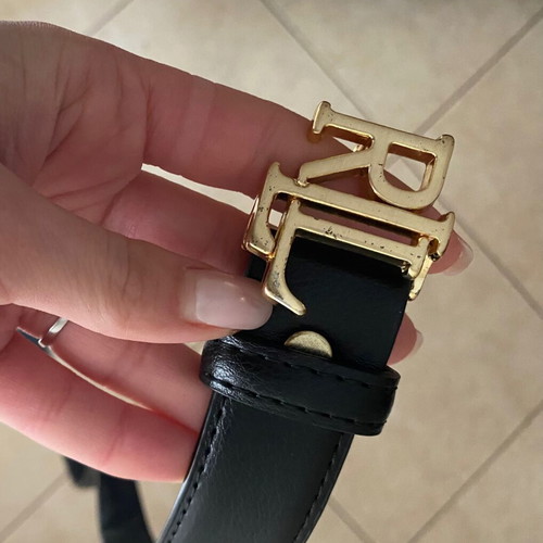 Ζώνη Ralph Lauren σαν καινούργιο, μαύρη με χρυσές λεπτομέρειες