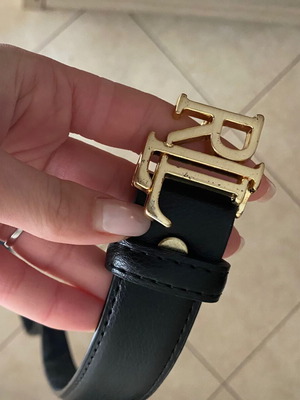 Ζώνη Ralph Lauren σαν καινούργιο, μαύρη με χρυσές λεπτομέρειες