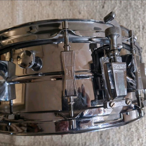 Sonor Phonic D505 Snare Drum used, seamless ferromanganese shell 14"×5.75"