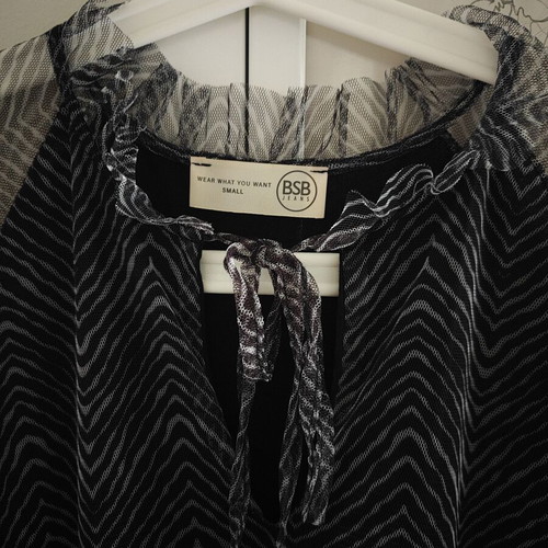 BSB dress with transparency like new, mini, black and gray
