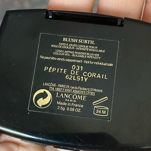 Lancôme Blush Subtil 031 Pépite de Corail long lasting powder blush like new