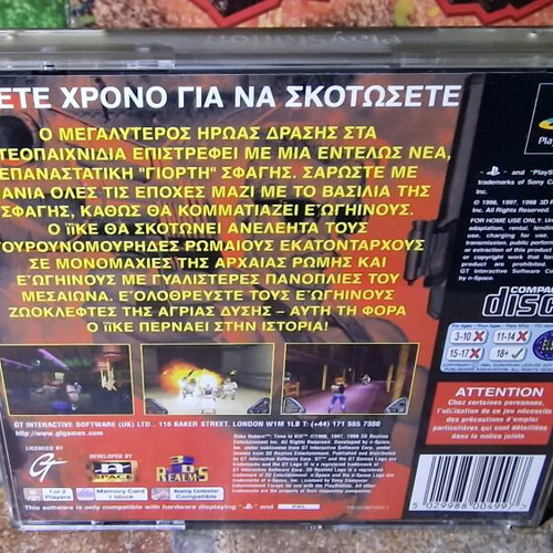 Duke Nukem Time to Kill PlayStation game used, rare Greek edition