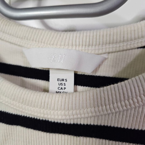 Cropped top striped knit like new, H&M, size S