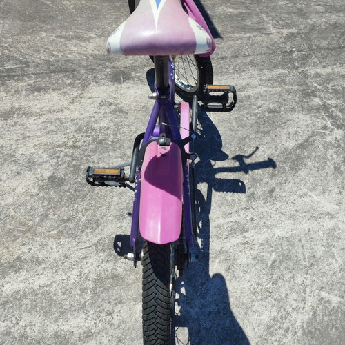 Style Mascot Kids Bicycle used, 16-18 inch wheels, purple and pink