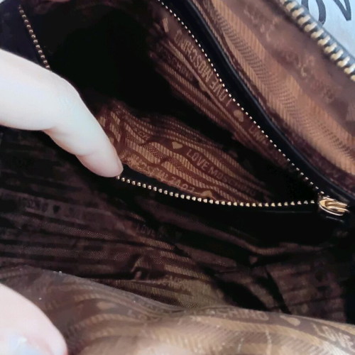 Moschino shoulder bag used, black and gold