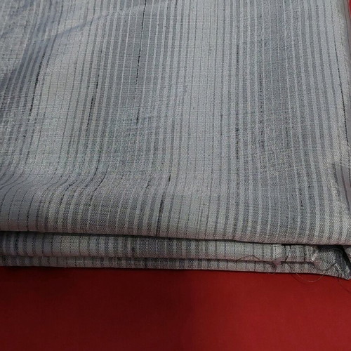 Thin silk fabric striped gray-white 1.50x1.50 m new